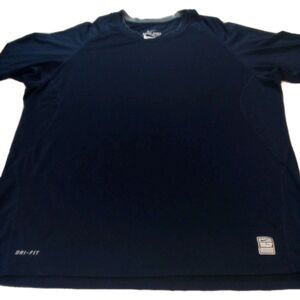 Men's Nike Combat Fitted Dri‎ Fit  Navy Blue Shirt Size XXL